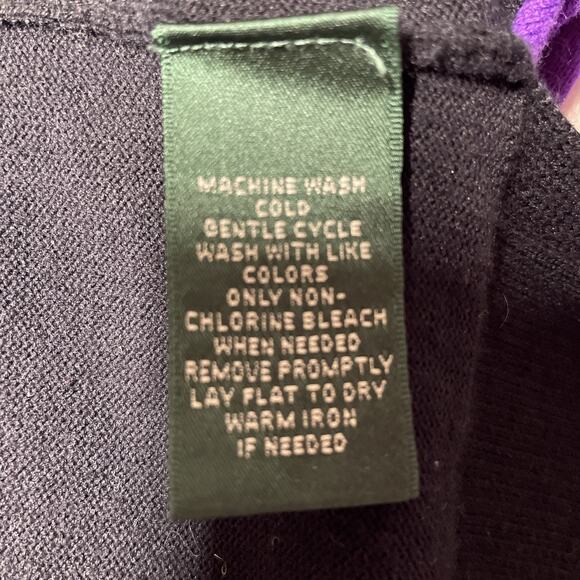 Lauren Ralph Lauren Women’s Preppy Gold Button Shoulder Knit Sweater Size 1X - Picture 7 of 7